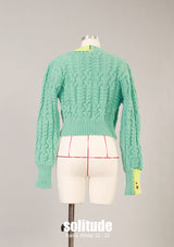 Cropped Knit Cardigan