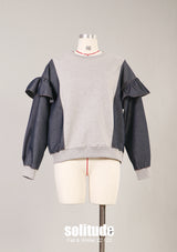 Denim Mixed Top
