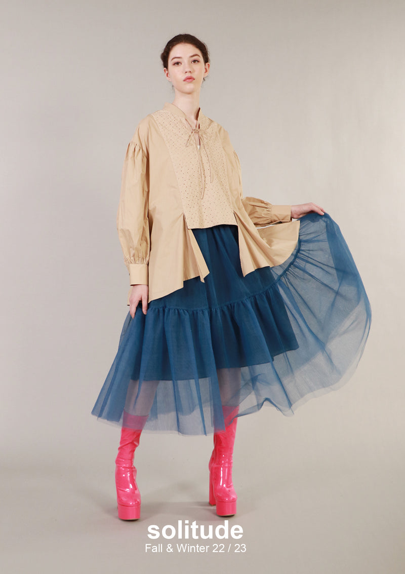 Navy Tulle Skirt