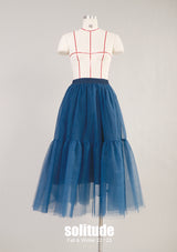 Navy Tulle Skirt