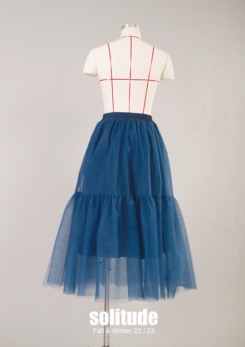 Navy Tulle Skirt