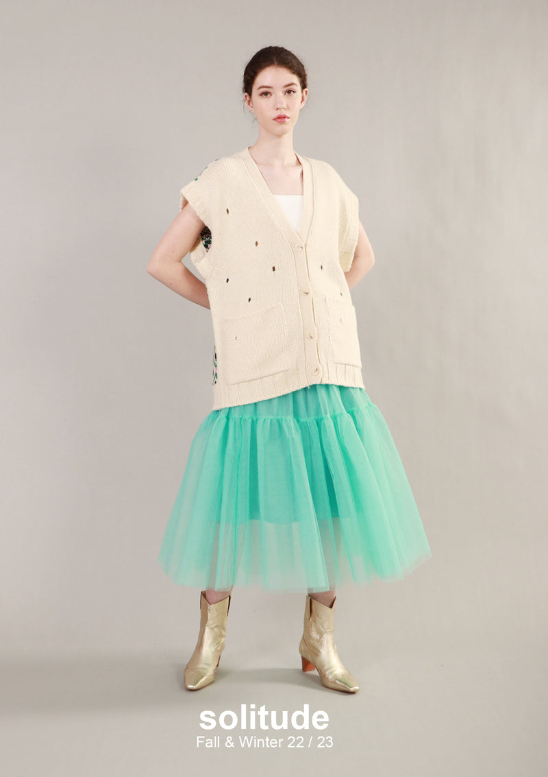 Aqua Tulle Skirt