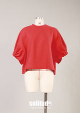 Red Drop Shoulder Top