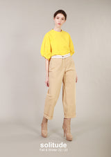 Yellow Drop Shoulder Top