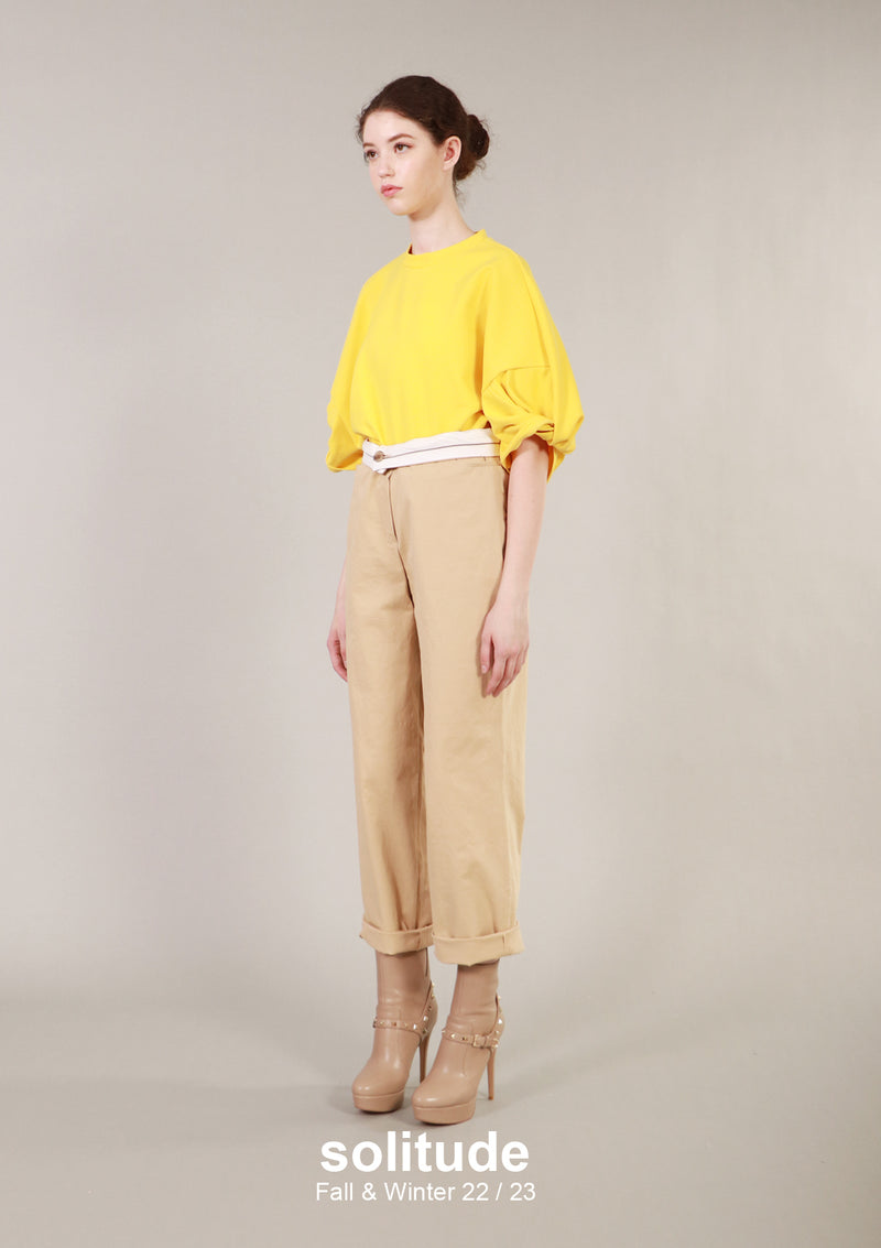 Yellow Drop Shoulder Top
