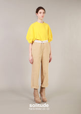 Yellow Drop Shoulder Top