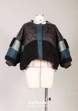 Black Quilted Crop Jacket
