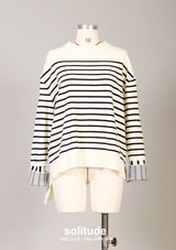 Off White Striped Sweater
