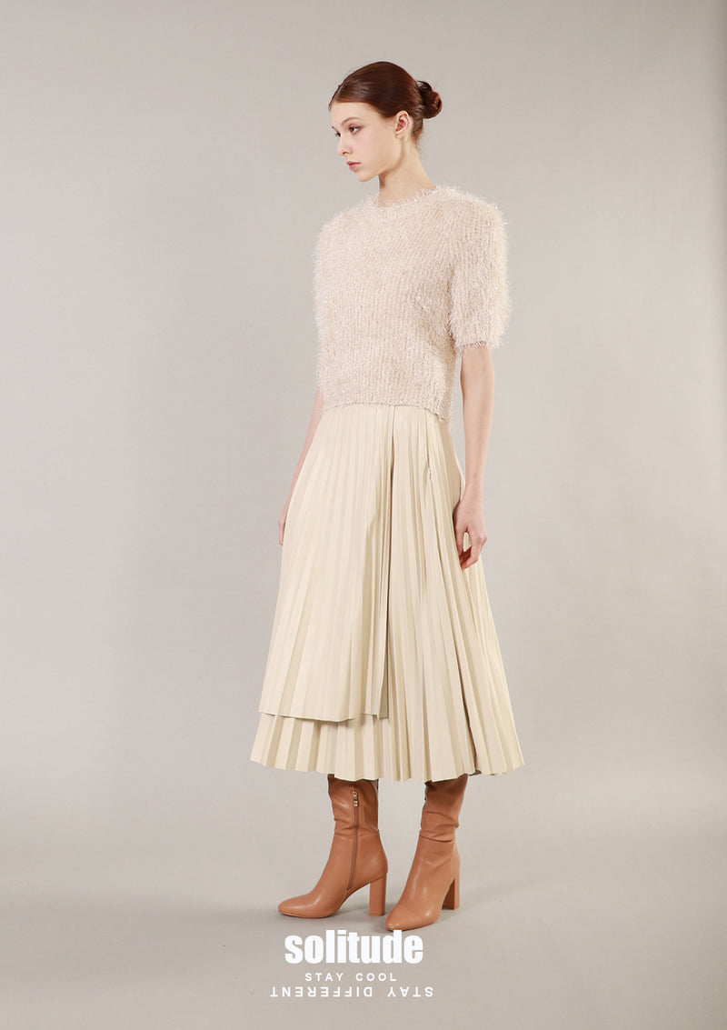 Beige Knit Top