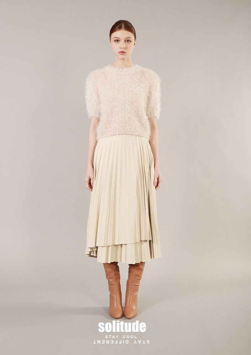 Beige Knit Top