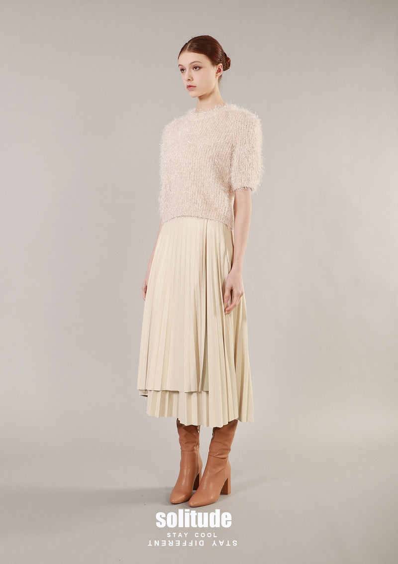 Beige Knit Top