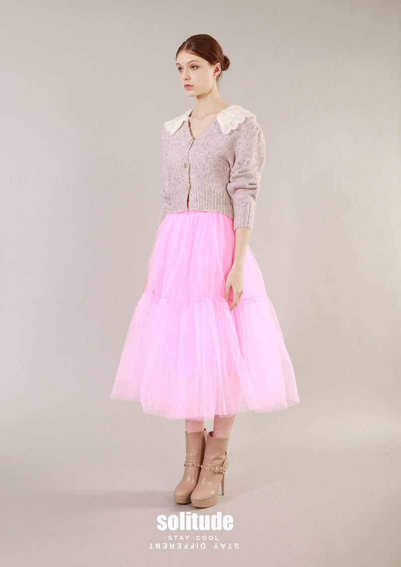 Collar Trimmed Cardigan