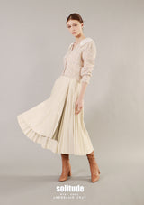 Beige Pleated Skirt