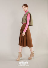 Army Green Quilted Jacket Set