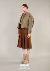 Army Green Quilted Jacket Set