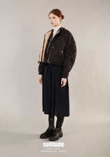 Black Quilted Jacket Set