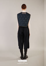 Black Quilted Jacket Set
