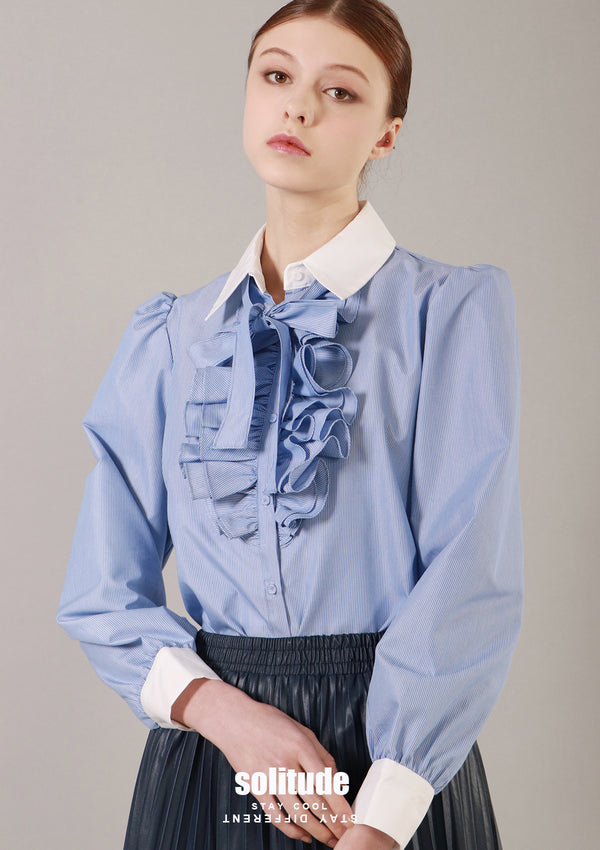 Striped Ruffles Shirt