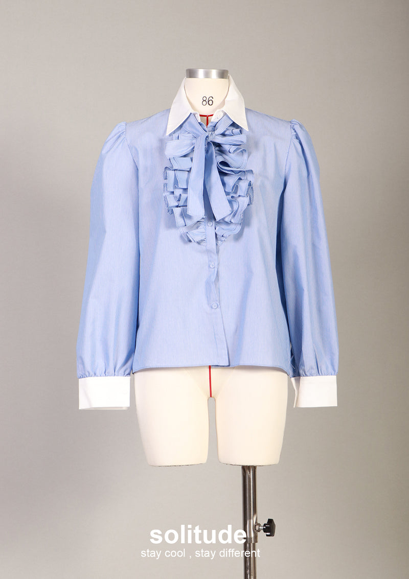 Striped Ruffles Shirt