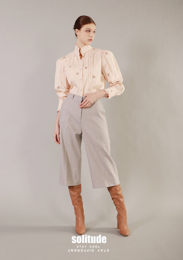 Beige Woven Pants