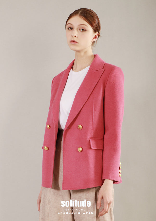 Dusty Pink Double Breasted Jacket