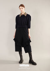 Navy Ruffles Pants