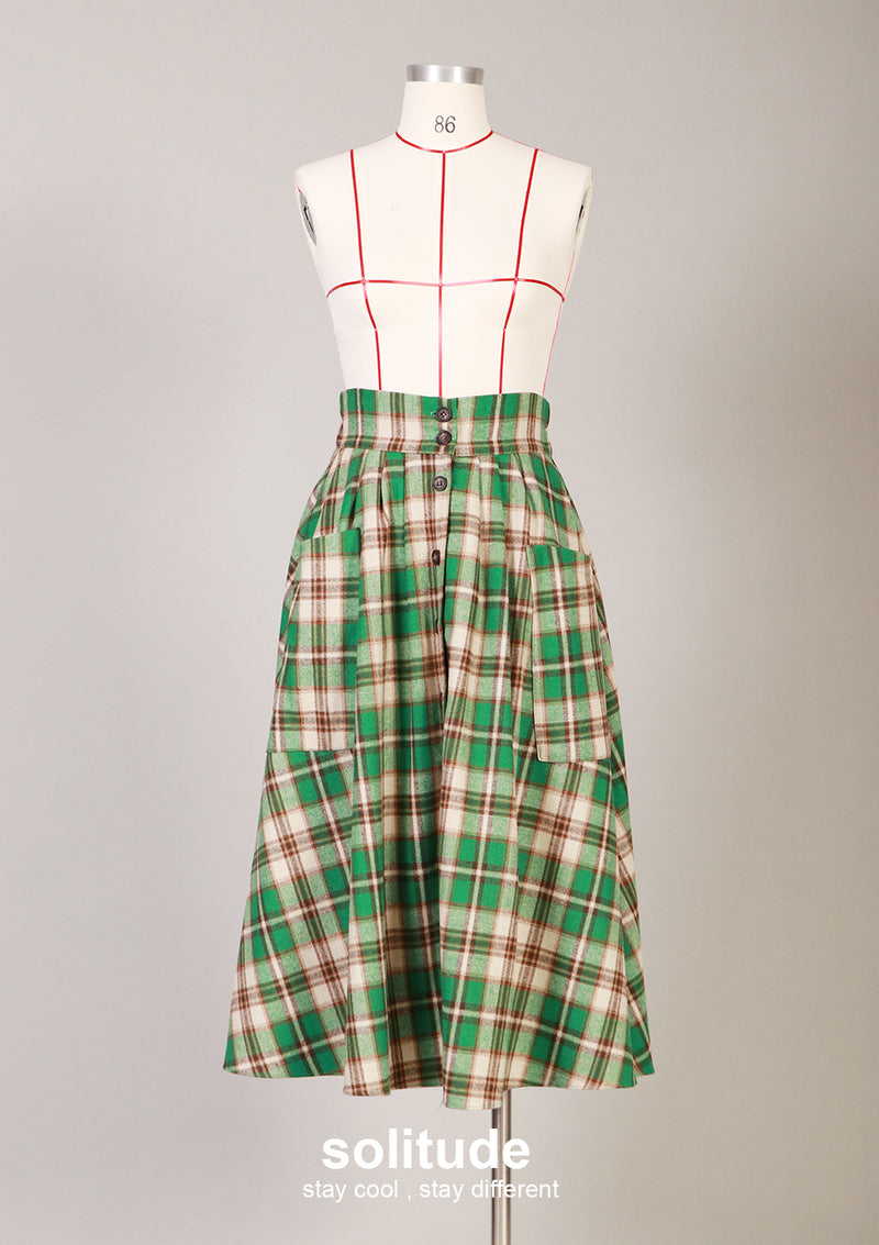 Green Checkered Skirt