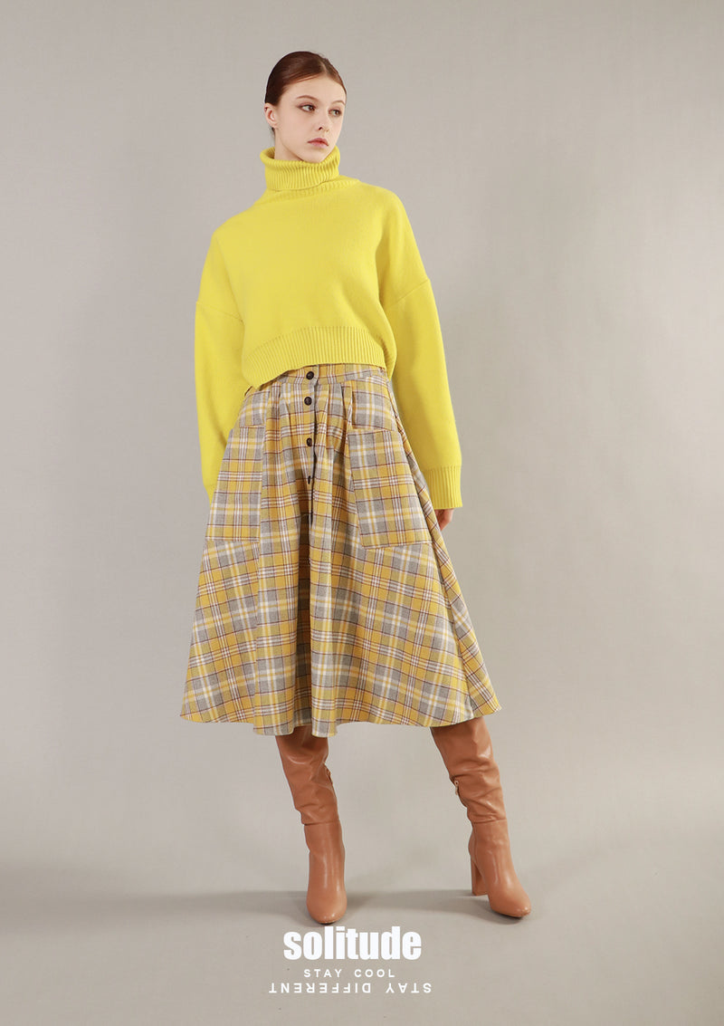 Yellow Checkered Skirt
