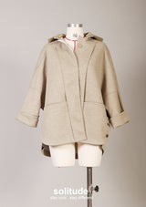 Army Green Woven Jacket with Detachable Hood