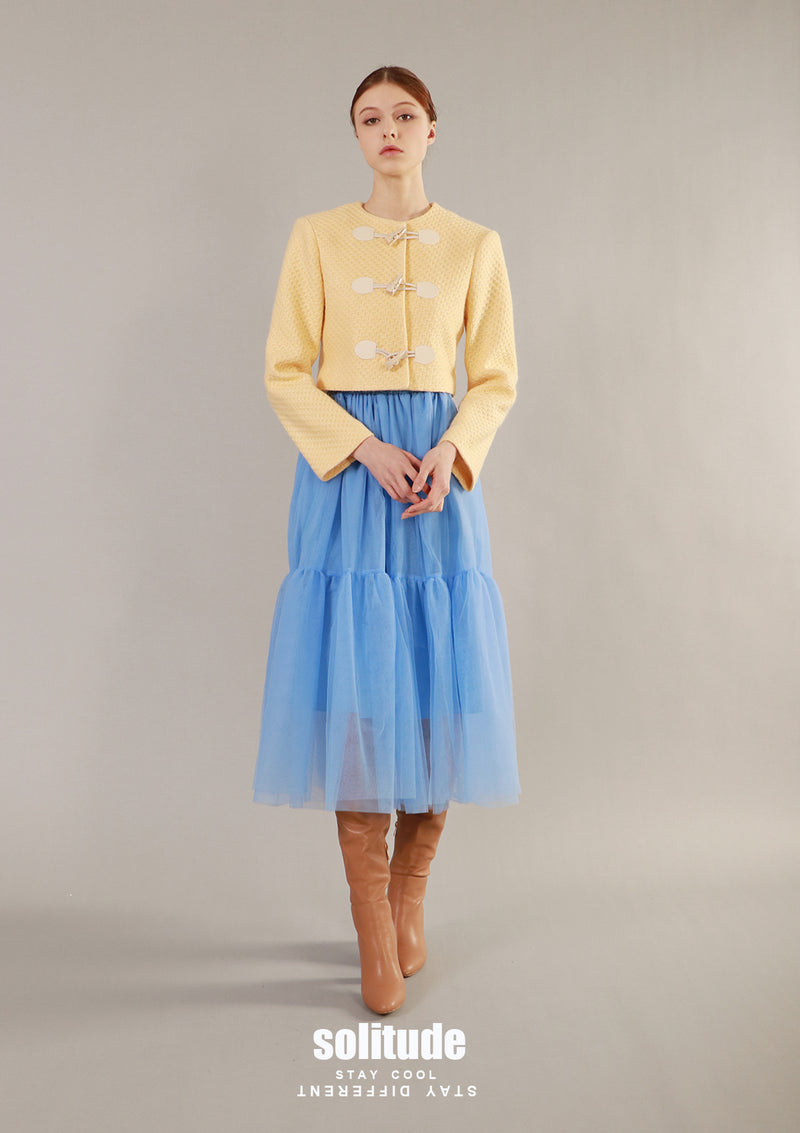 Yellow Cropped Jacket