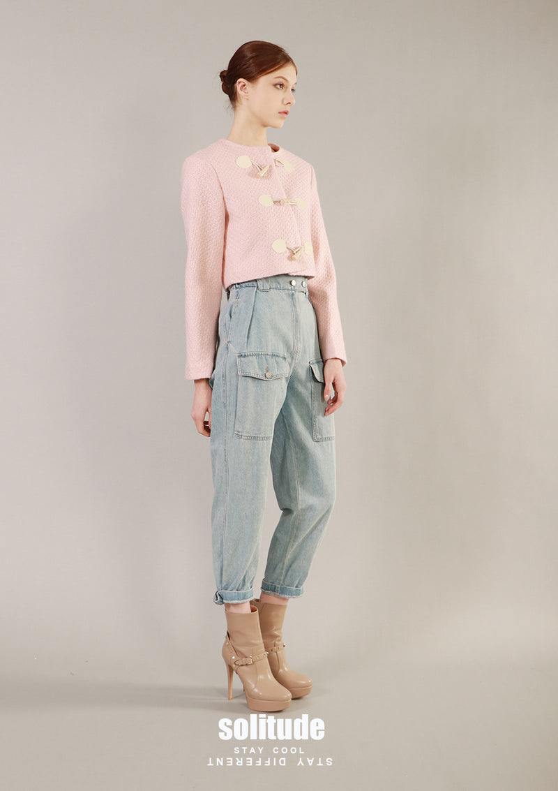 Pink Cropped Jacket
