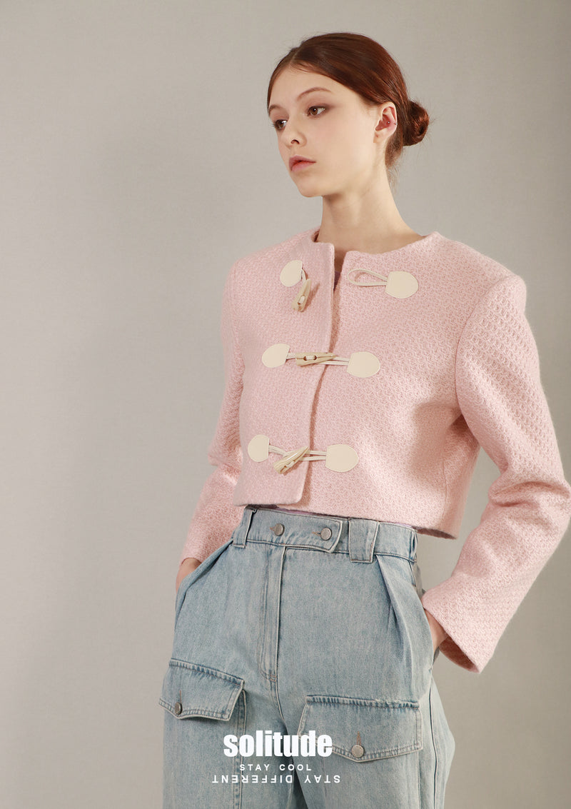 Pink Cropped Jacket
