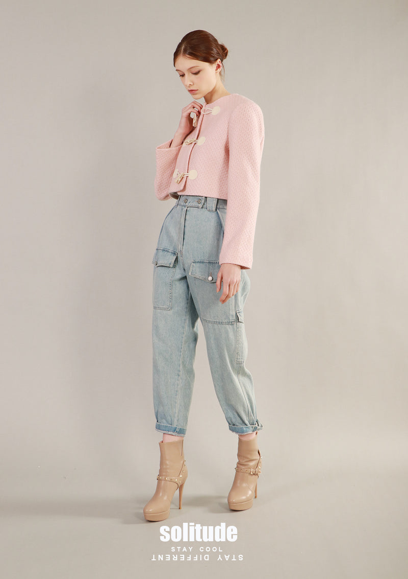 Pink Cropped Jacket