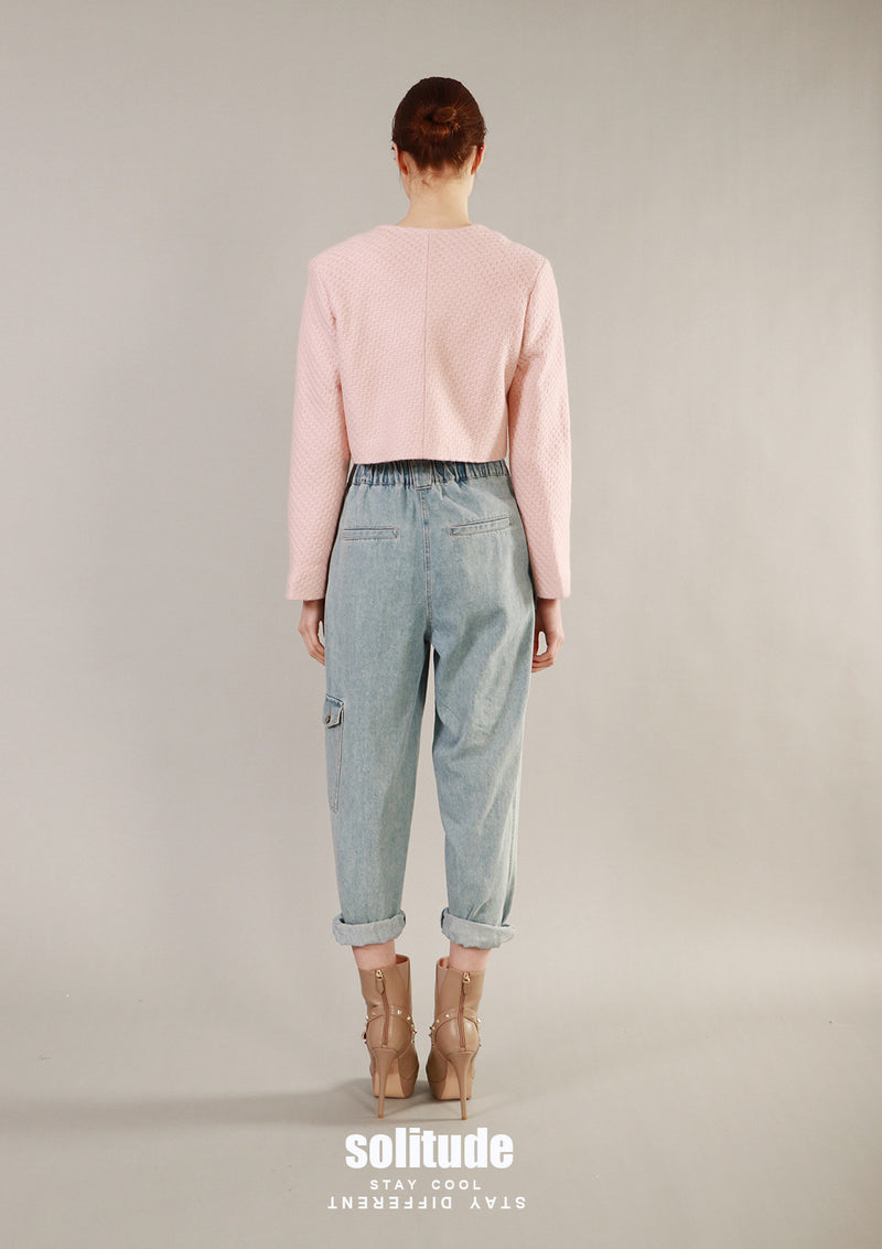 Pink Cropped Jacket