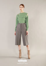 Green Layered Knit Top
