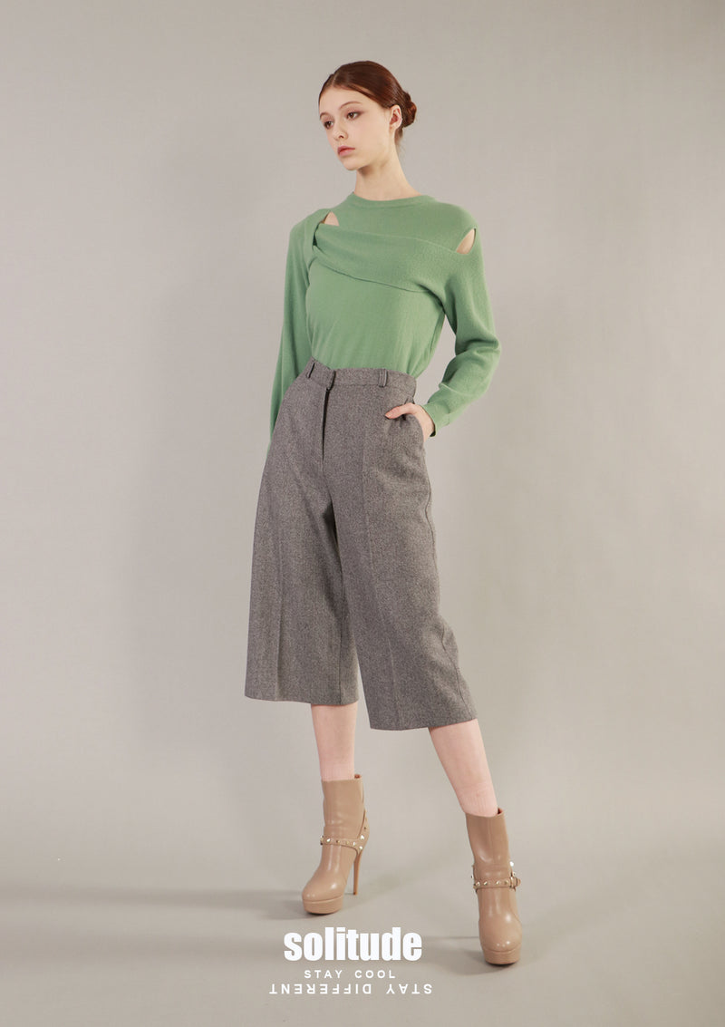 Green Layered Knit Top
