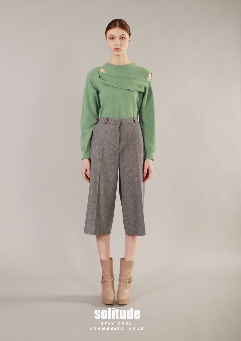 Green Layered Knit Top