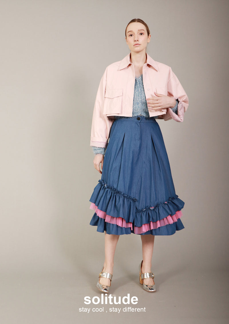 Pink Drop Shoulder Jacket