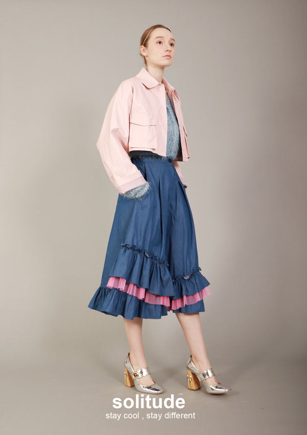 Pink Drop Shoulder Jacket