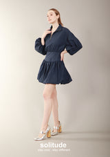 Navy Zip Up Dress