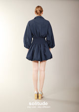 Navy Zip Up Dress