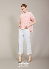Pink Mixed Fabric Lace Top (aleris)